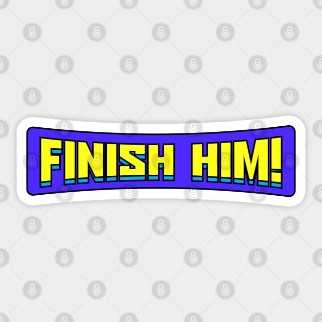 Finish Him Fun Retro gaming Video games Sticker by Tanguy44